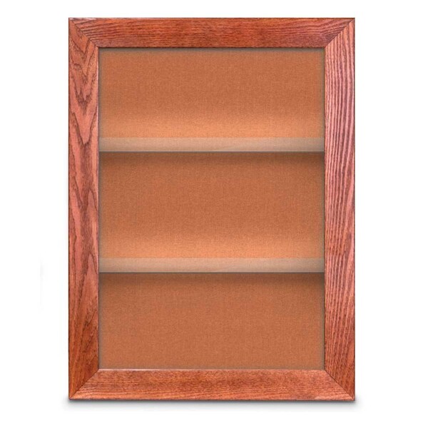 Outdoor Enclosed Combo Board, 42"x32", Black Frame/Black & Surf